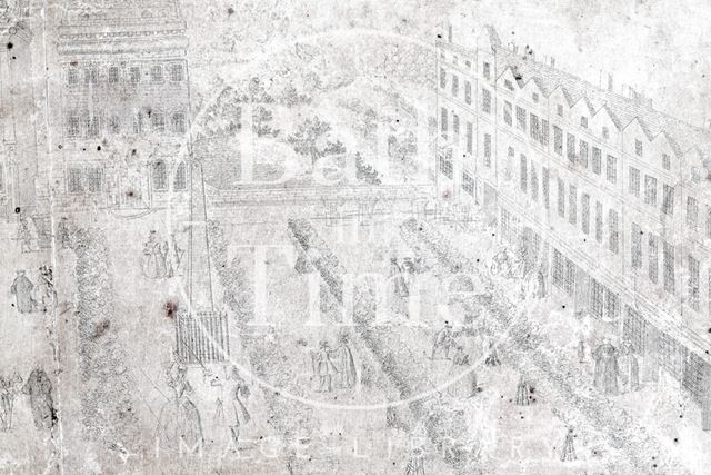 Fan view of Orange Grove, Bath 1737 - detail