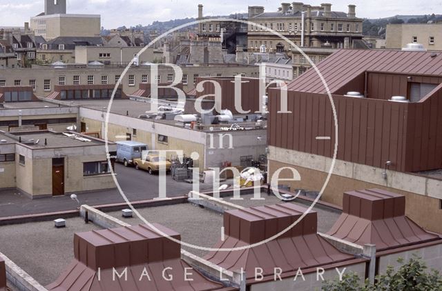 The rooves of the Southgate Shopping Centre, Bath 1978