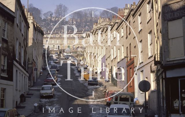 Thomas Street in snow, Bath 1979