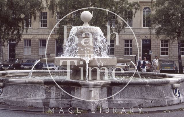 Laura Fountain, Laura Place, Great Pulteney Street, Bath 1979