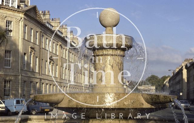 Laura Fountain, Laura Place, Great Pulteney Street, Bath 1979