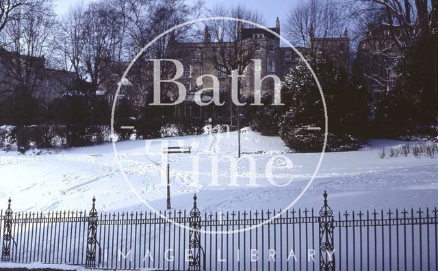 Henrietta Park, Walcot in snow, Bath 1982