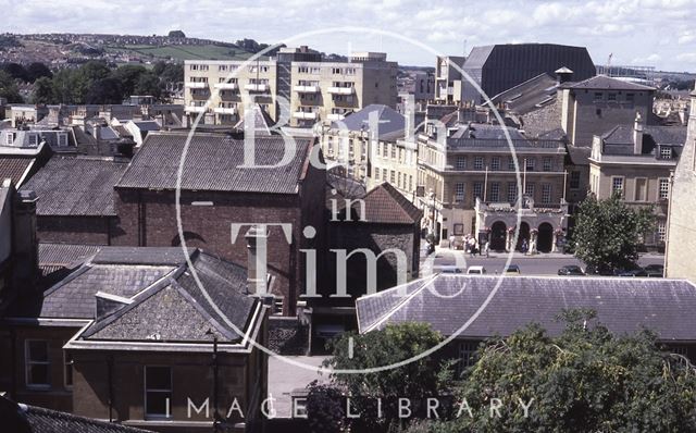 View to Theatre Royal from Owen Owen department store, Union Street, Bath 1985