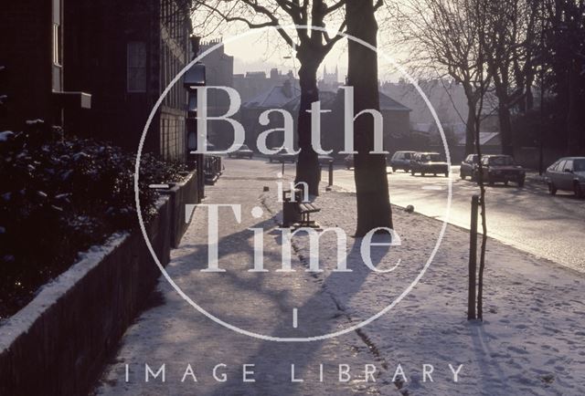 Snow scene, Bathwick Street, Bath 1991