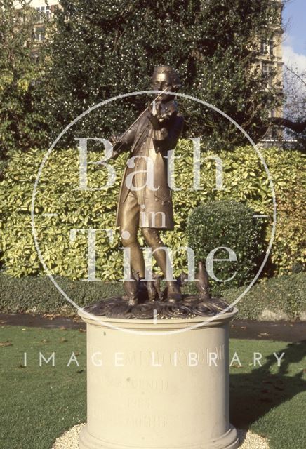 Mozart statue, Parade Gardens, Bath 1991