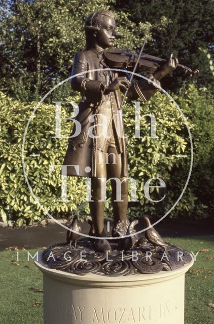 Mozart statue, Parade Gardens, Bath 1991