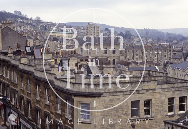 Walcot from the roof of St. Swithin's Church, Walcot, Bath 1992