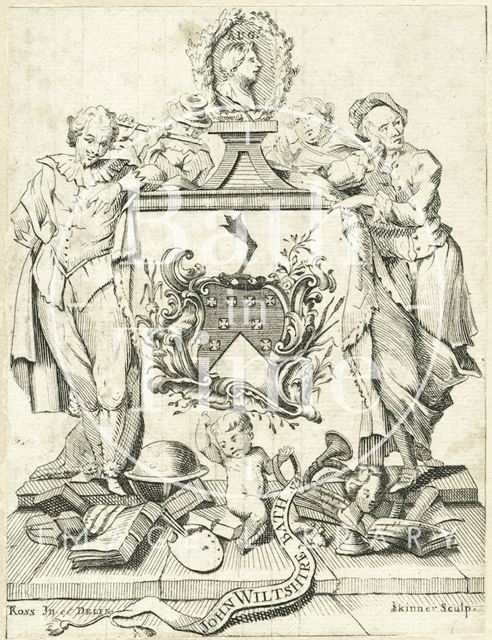 Bookplate for John Wiltshire of Bath 1740