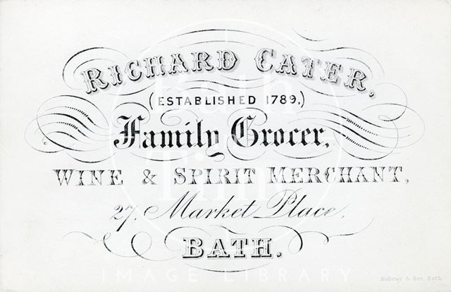 Richard Cater, Family Grocer, Bath c.1865