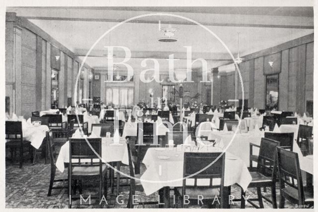 The new ground floor restaurant at Fortts, Milsom Street, Bath c.1920