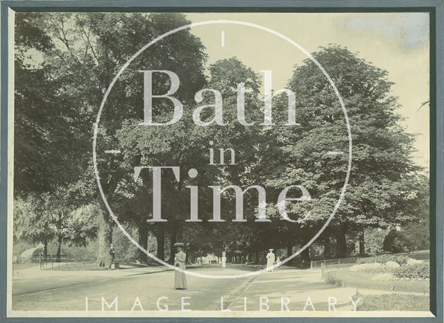 Promenading in Royal Avenue, Royal Victoria Park, Bath c.1905