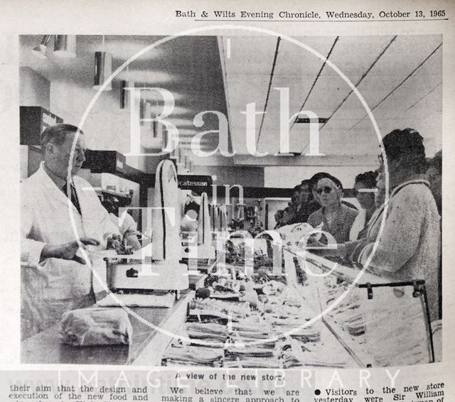 A view of the new Cater, Stoffell and Fortt Store, High Street, Bath 1965