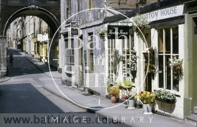 View down Trim Street towards Queen Street, Bath 1963