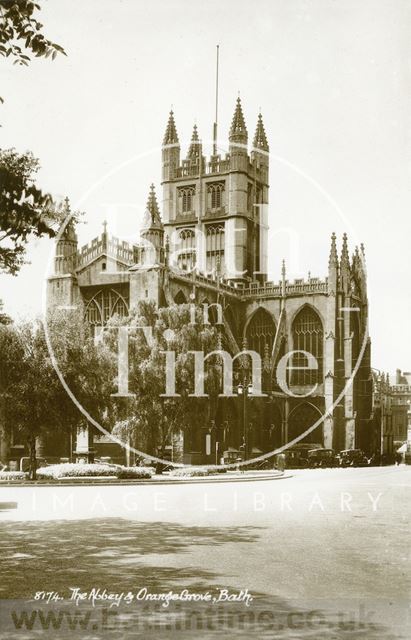 Bath Abbey from Orange Grove c.1948