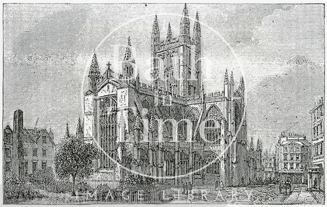 Bath Abbey from Illustrated Handbook to Bristol, Clifton and neighbourhood. S.D. Major 1872