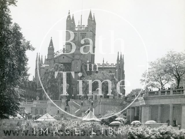 Bath Abbey and Parade Gardens from the River Avon 1935