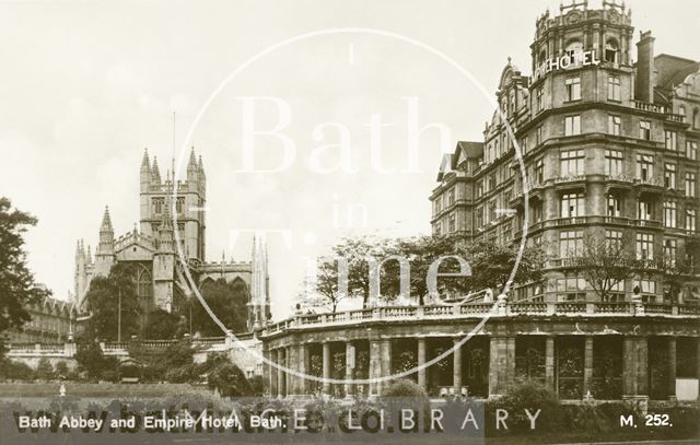 Bath Abbey and Empire Hotel c.1930