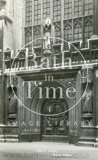 West door, Bath Abbey c.1923