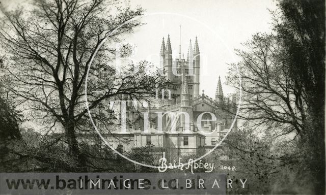 Bath Abbey from across the River Avon c.1915