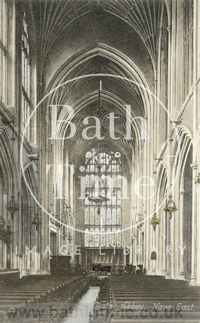 Nave east, Bath Abbey 1896