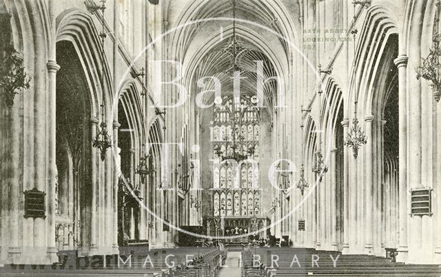 The interior of Bath Abbey c.1905