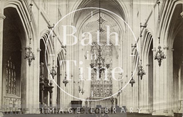 The interior of Bath Abbey c.1890