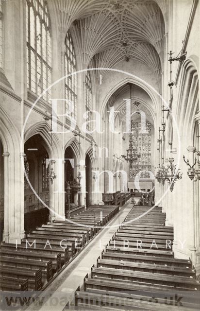 The interior of Bath Abbey c.1890