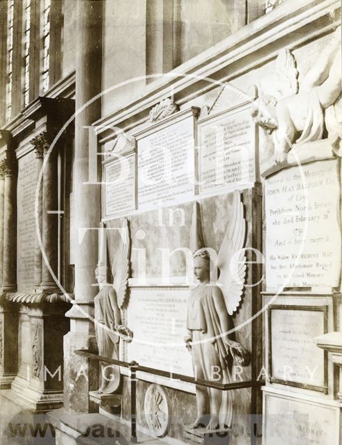 William Bingham and R. Balfour memorials Bath Abbey Church c.1894