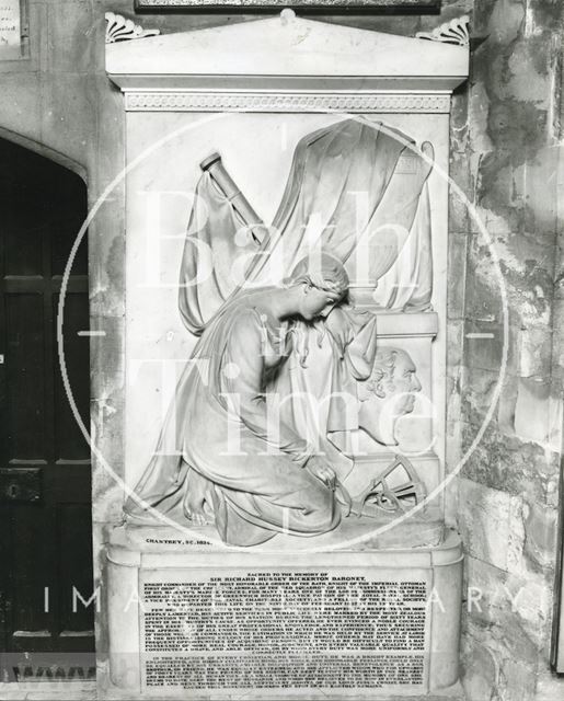 Monument to Sir Richard Bickerton, Bath Abbey c.1950