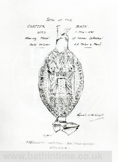 Seal of Bath Abbey in the 13th century c.1920-1940