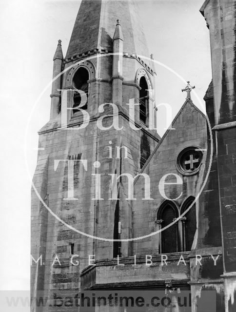 St. John's Church, details from west side, Bath 1969