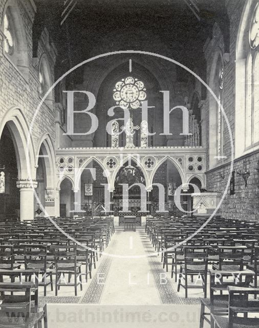 Interior of St. John's Church, Bathwick, Bath c.1890