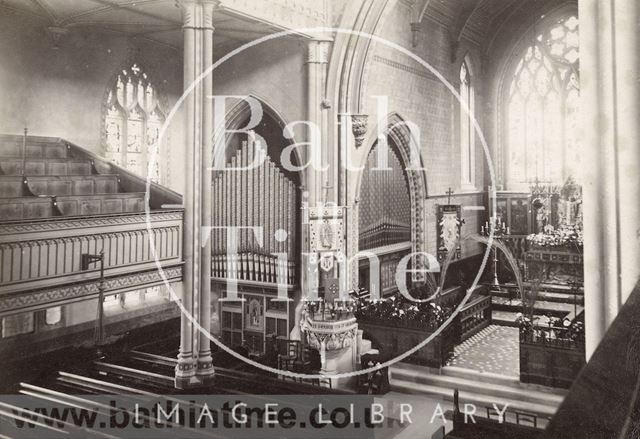 Interior of St. Mary's, Bathwick, Bath c.1890