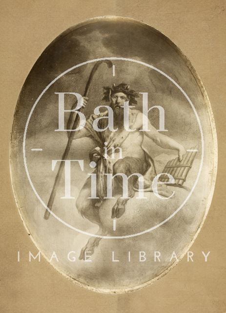 Ceiling painting by Casali, The Bath Royal Literary and Scientific Institution, 18, Queen Square, Bath c.1930