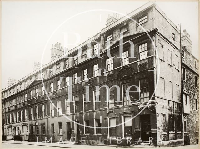 Northumberland Buildings and Barton Street, Bath c.1950