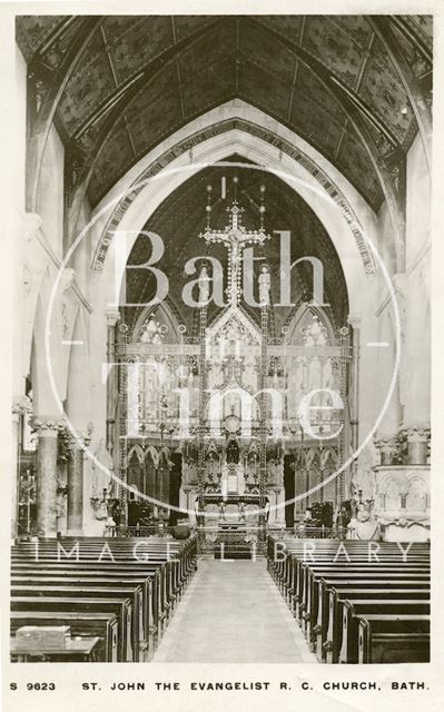 Interior of St. John's Roman Catholic Church, Bath c.1910