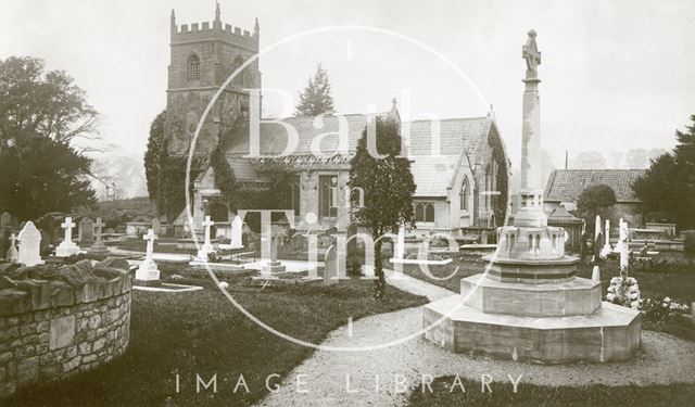 View of St. Nicholas Church, Bathampton from the north showing War Memorial and Churchyard c.1950