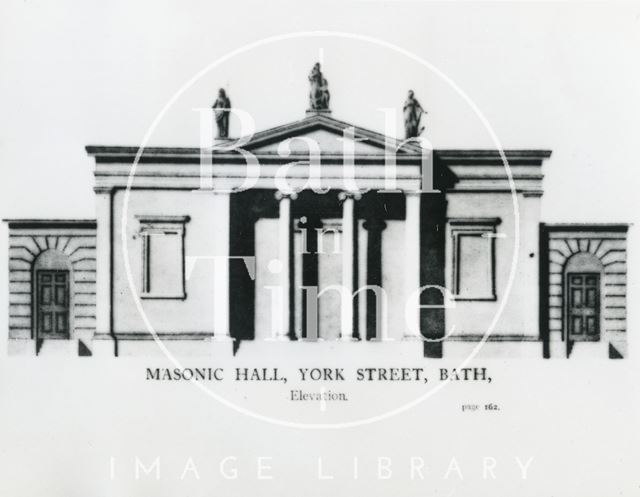 Front elevation view of Masonic Hall, York Street, Bath c.1900