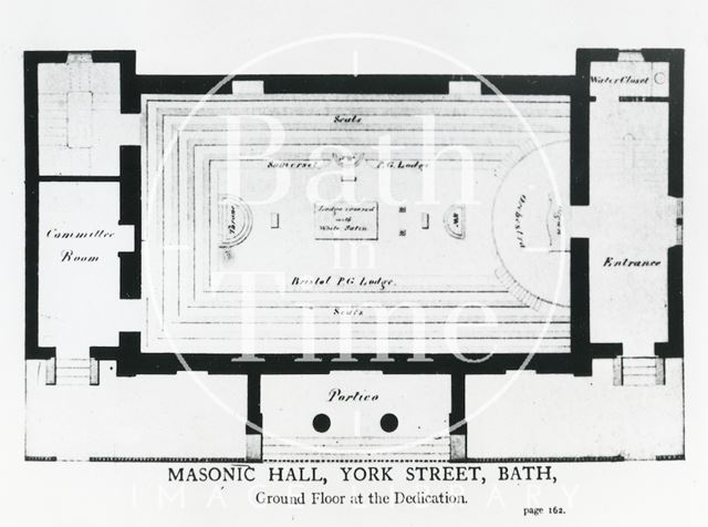 Masonic Hall, York Street, Bath (ground floor plan at the dedication) c.1900