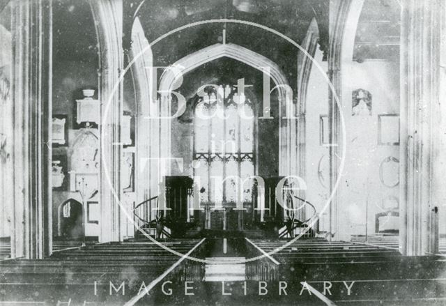 Interior of All Saints' Church, Weston, Bath c.1890