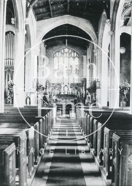 Interior of All Saints' Church, Weston, Bath c.1900