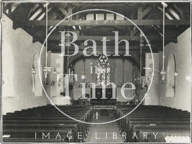 Interior of Neston Church, Wiltshire 1929