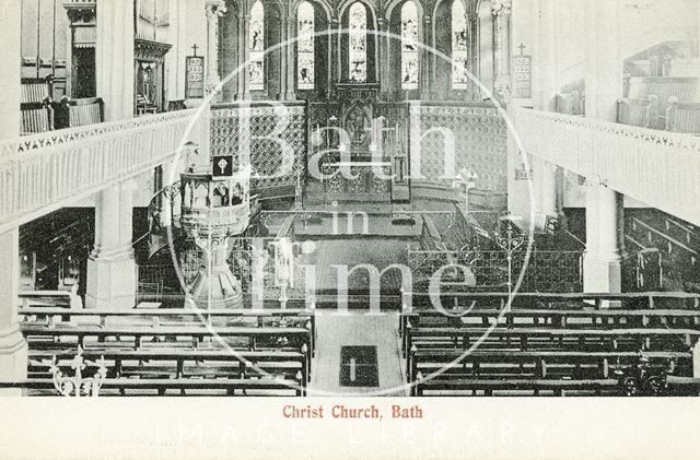 Interior of Christ Church, Julian Road, Bath c.1905