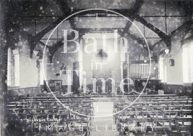 Interior of St. Barnabas Church, Twerton, Bath c.1920