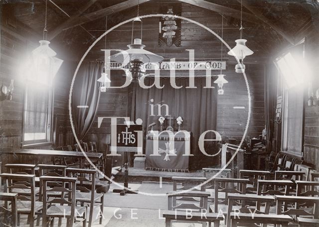 St. Barnabas Church, Twerton (temporary building interior), Bath c.1880