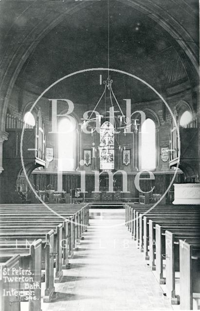 Interior of St. Peter's Church, East Twerton, Bath c.1915