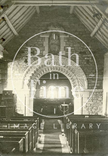 Interior of St. Mary Magdalene Church, Langridge c.1920