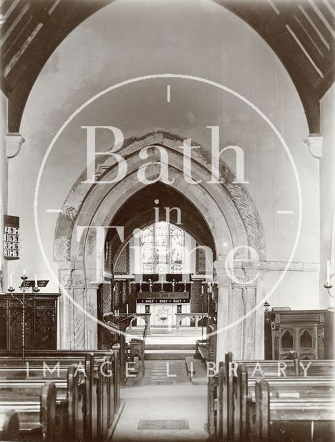 Interior of Lullington Church, Somerset c.1900