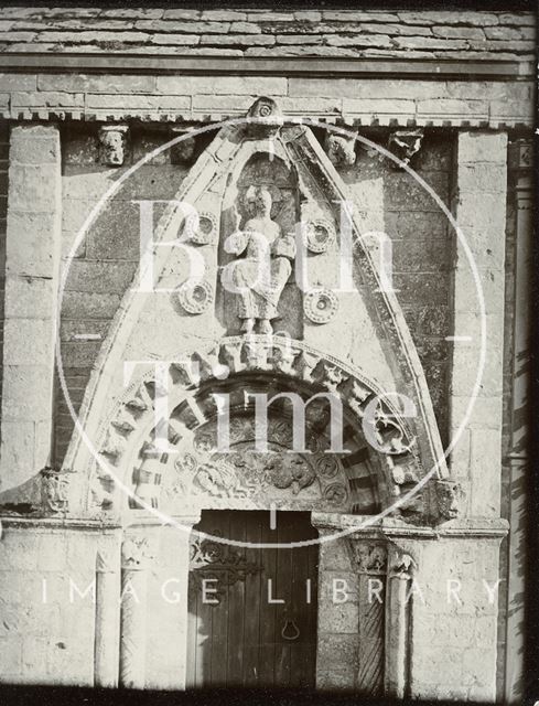 Norman doorway, Lullington Church, Somerset c.1910