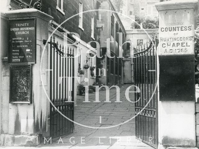 Entrance to the Countess of Huntingdon's Chapel, Bath 1975